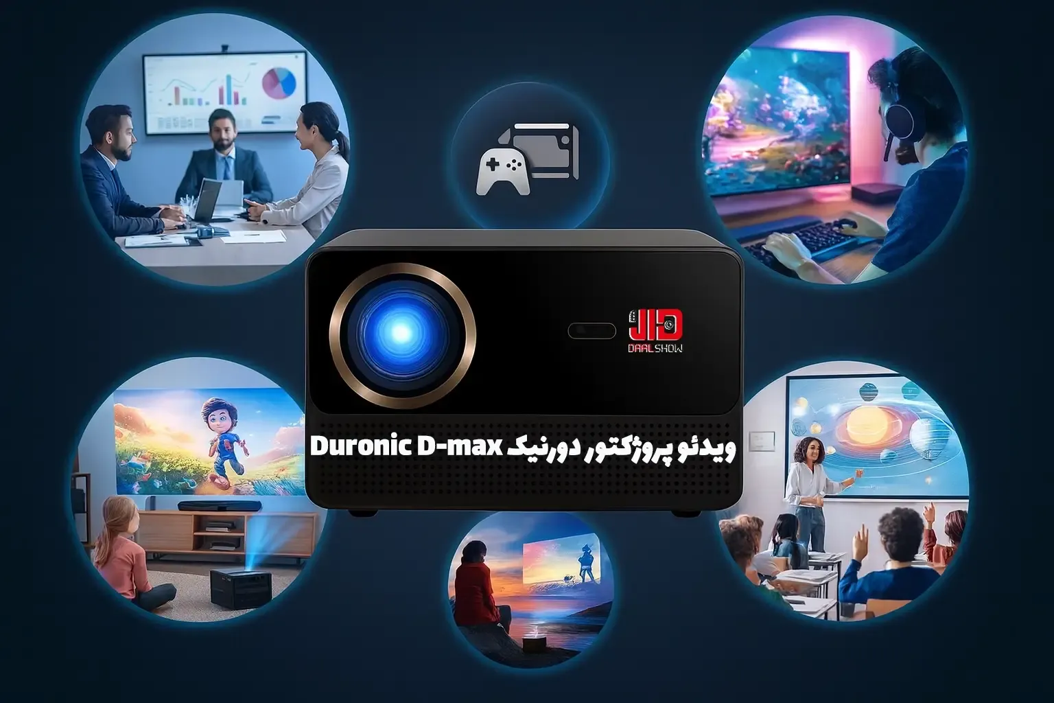 ویدئو پروژکتور دورنیک Duronic D-max، پروژکتور دورنیک Duronic D-max، ویدئو پروژکتور پرتابل