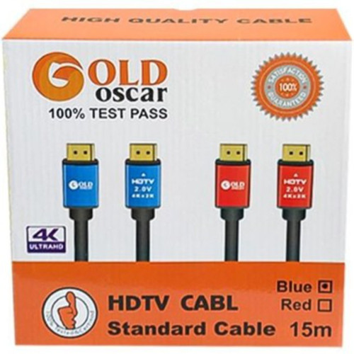 کابل 15 متری اچ دی ام آی مدل 4k گلد استار طلایی GoldStar